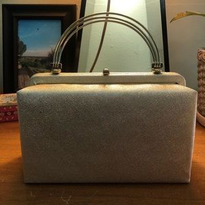Vintage 1950s gold purse mid century